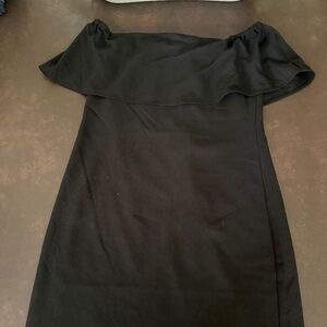 Black Off the Shoulder Dress - Size XS